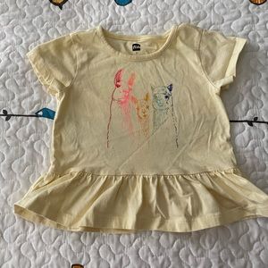 Tea Collection yellow llama t-shirt, 3T